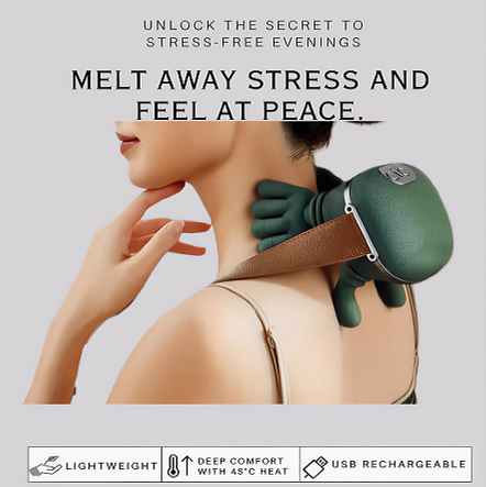 Deep-Tissue Neck & Shoulder Massager — Premium Heat Therapy & Full-Body Relaxation